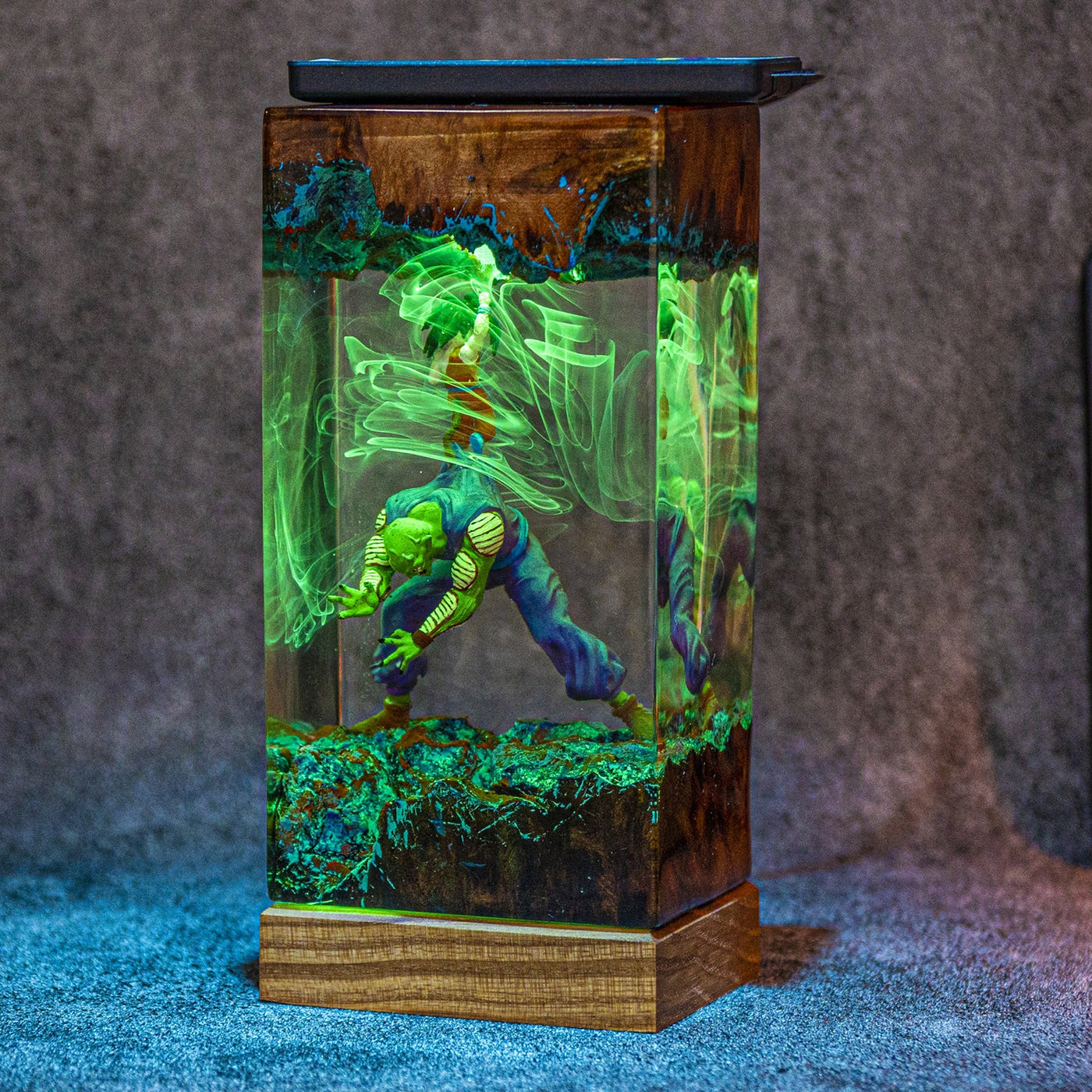 Dragon Ball Goku and Demon Piccolo Epoxy Resin Lamp, Night Light