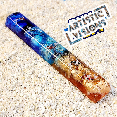 Koi Fish Spacebar Artisan Keycaps Epoxy Resin