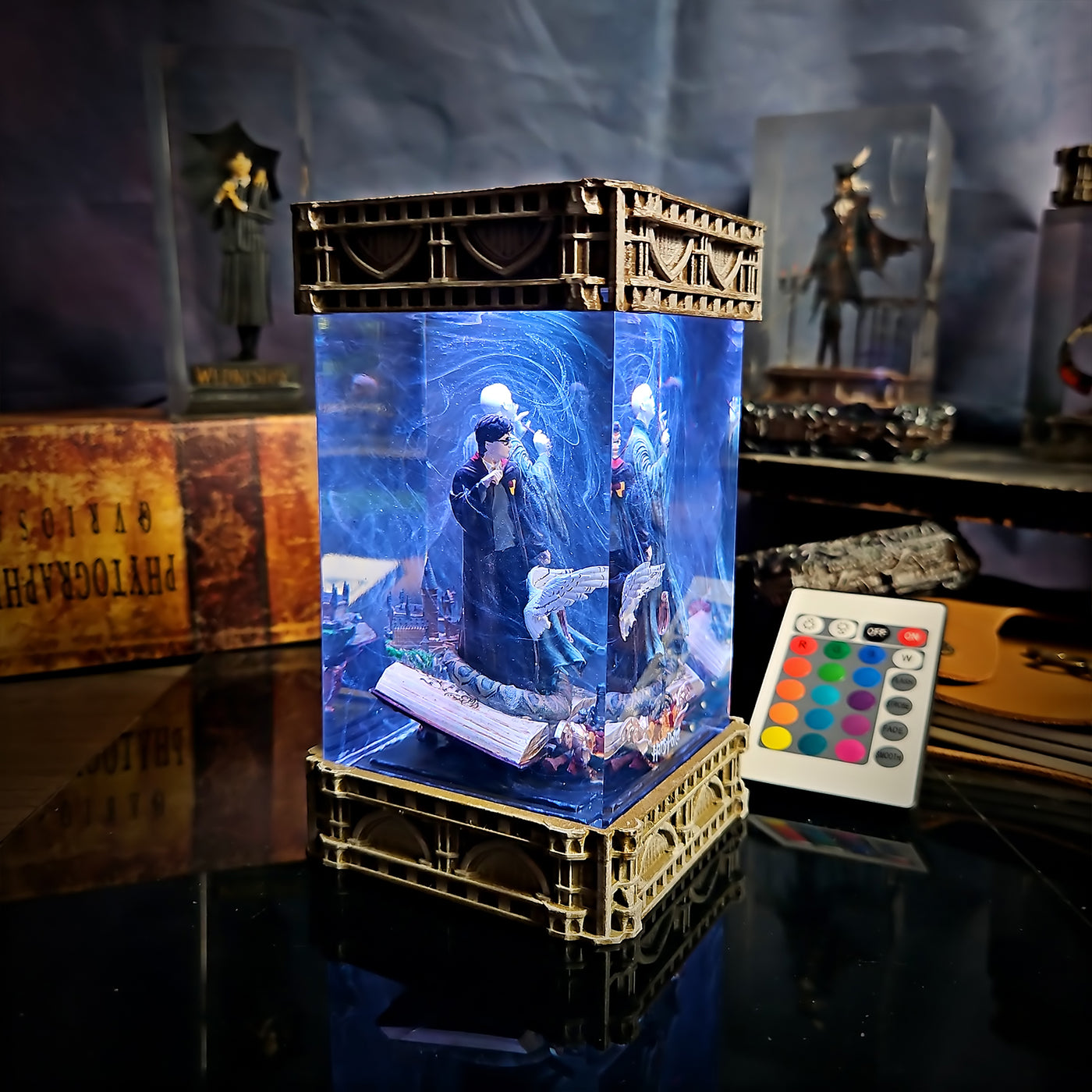 Harry Potter Volermort Epoxy Resin Lamp, Night Light, Wireless Lights