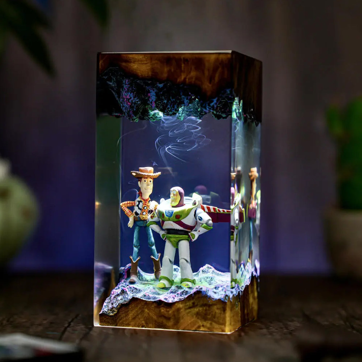 Toy Story Buzz Lightyear Woody Epoxy Resin Lamp, Night Light