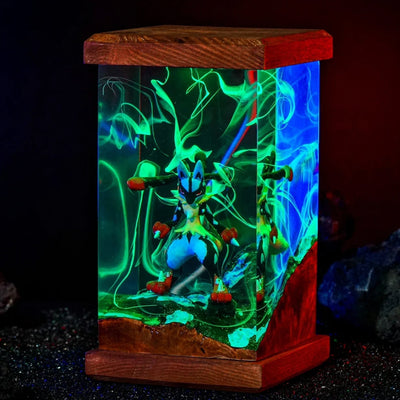 Pokemon Lucario Epoxy Resin Lamp, Night Light