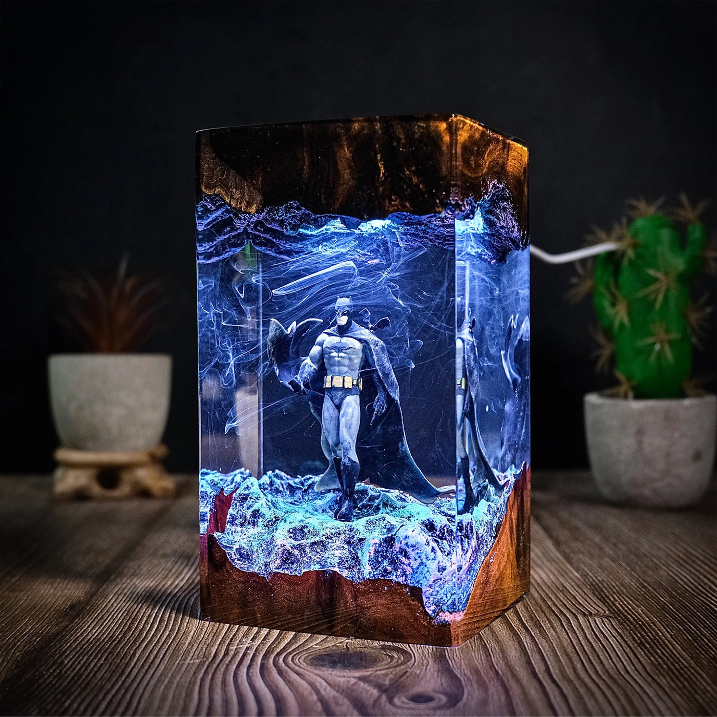 DCEU Batman Bruce Wayne Dark Knight Epoxy Resin Lamp, Night Light