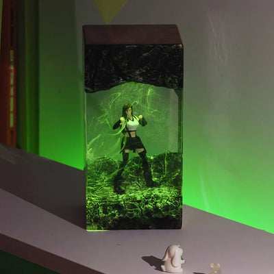 Final Fantasy Tifa Lockhart Epoxy Resin Lamp, Night Light