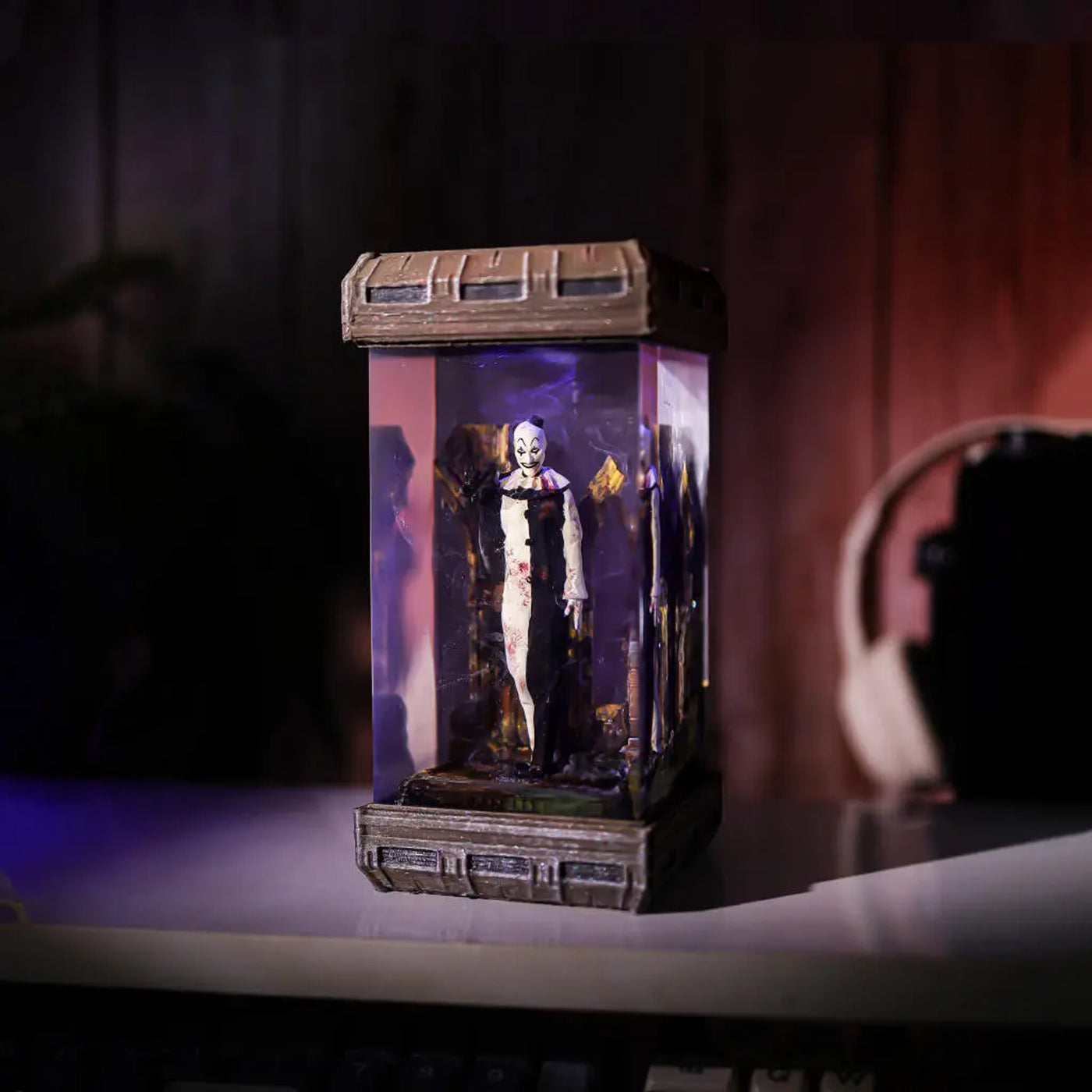 Horror Art the Clown Terrifier Epoxy Resin Lamp, Night Light, Wireless Lights
