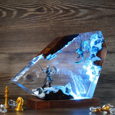 Skyrim Dragonborn Epoxy Resin Lamp, Night Light