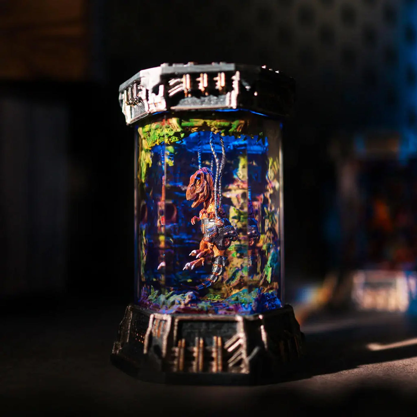 T-Rex Dinosaur Healing Chamber Incubator Epoxy Resin Lamp, Night Light, Wireless Lights
