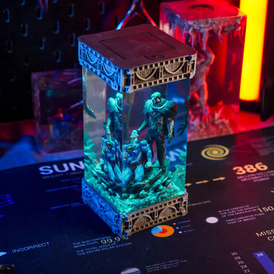 Marvel MCU Zod & Superman Epoxy Resin Lamp, Night Light, Wireless Lights