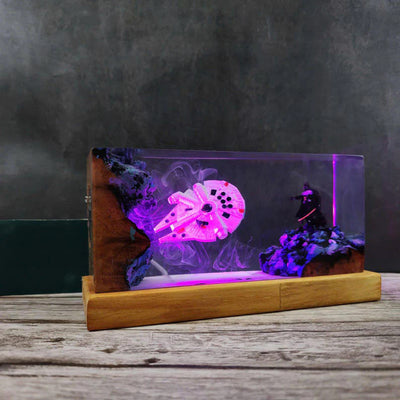 Star Wars Darth Vader Millennium Falcon Epoxy Resin Lamp, Night Light