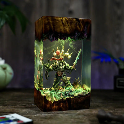 Warhammer Chaos Space Marines Epoxy Resin Lamp, Night Light
