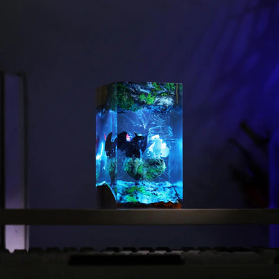 How To Train Your Dragon Toothless and Light Fury Epoxy Resin Lamp, Night Light