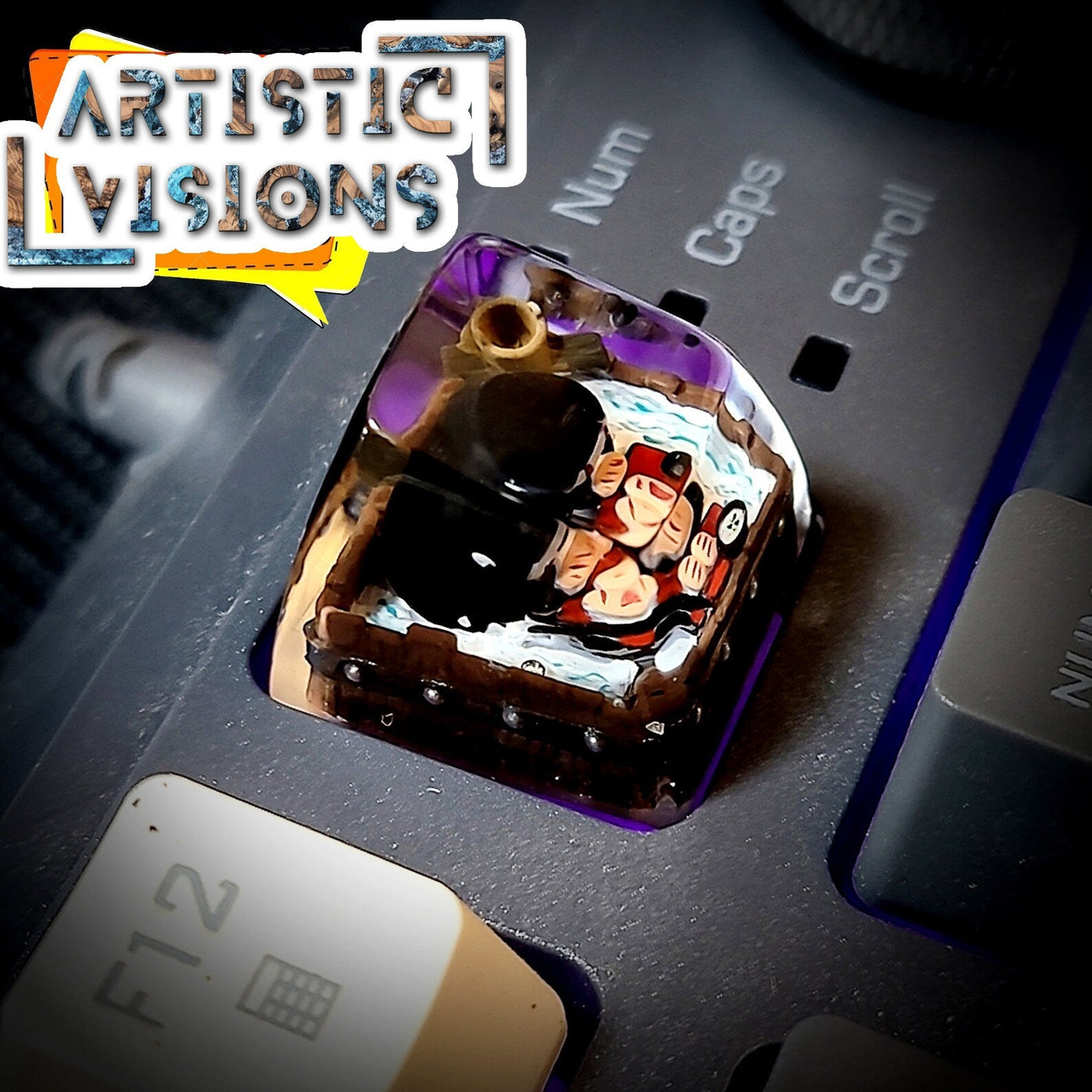 Spirited Away No Face Faceless Artisan Keycaps Epoxy Resin