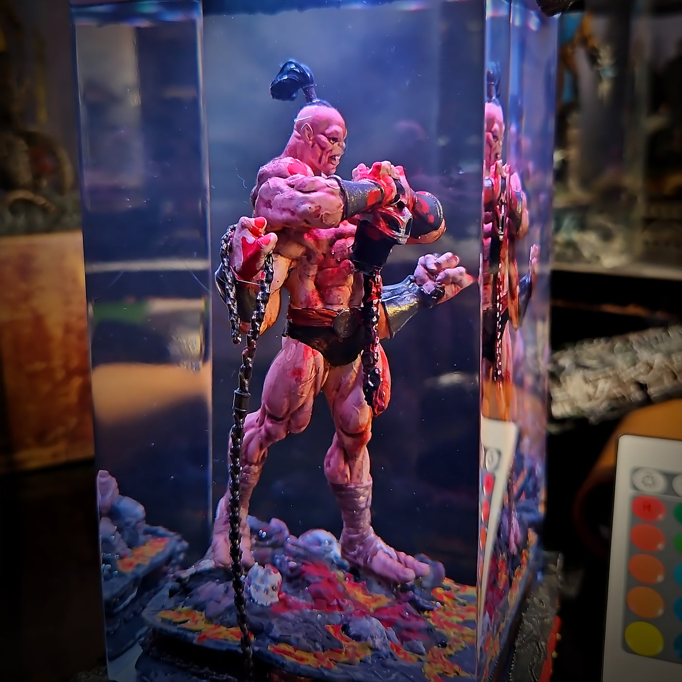Mortal Kombat Goro Epoxy Resin Lamp, Night Light, Wireless Lights