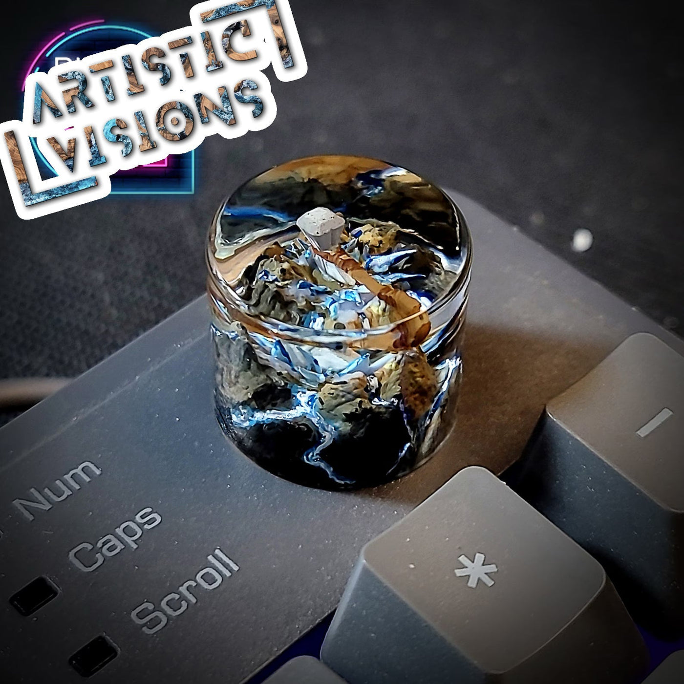 Stormbreaker Thor Axe Keyboard Knob Artisan Keycaps Epoxy Resin