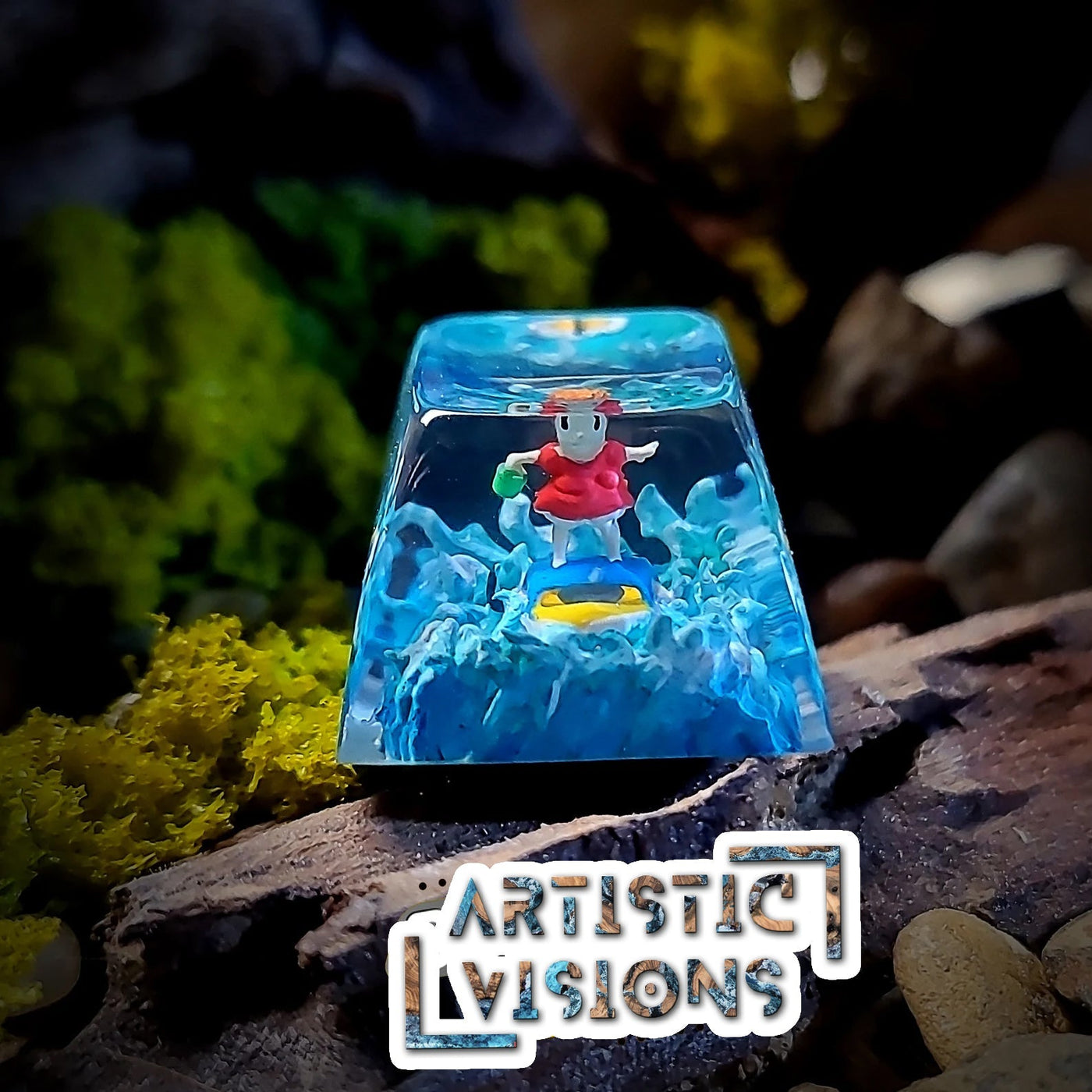 Fish Girl Artisan Keycaps Epoxy Resin