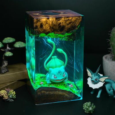 Pokemon Bulbasaur Epoxy Resin Lamp, Night Light