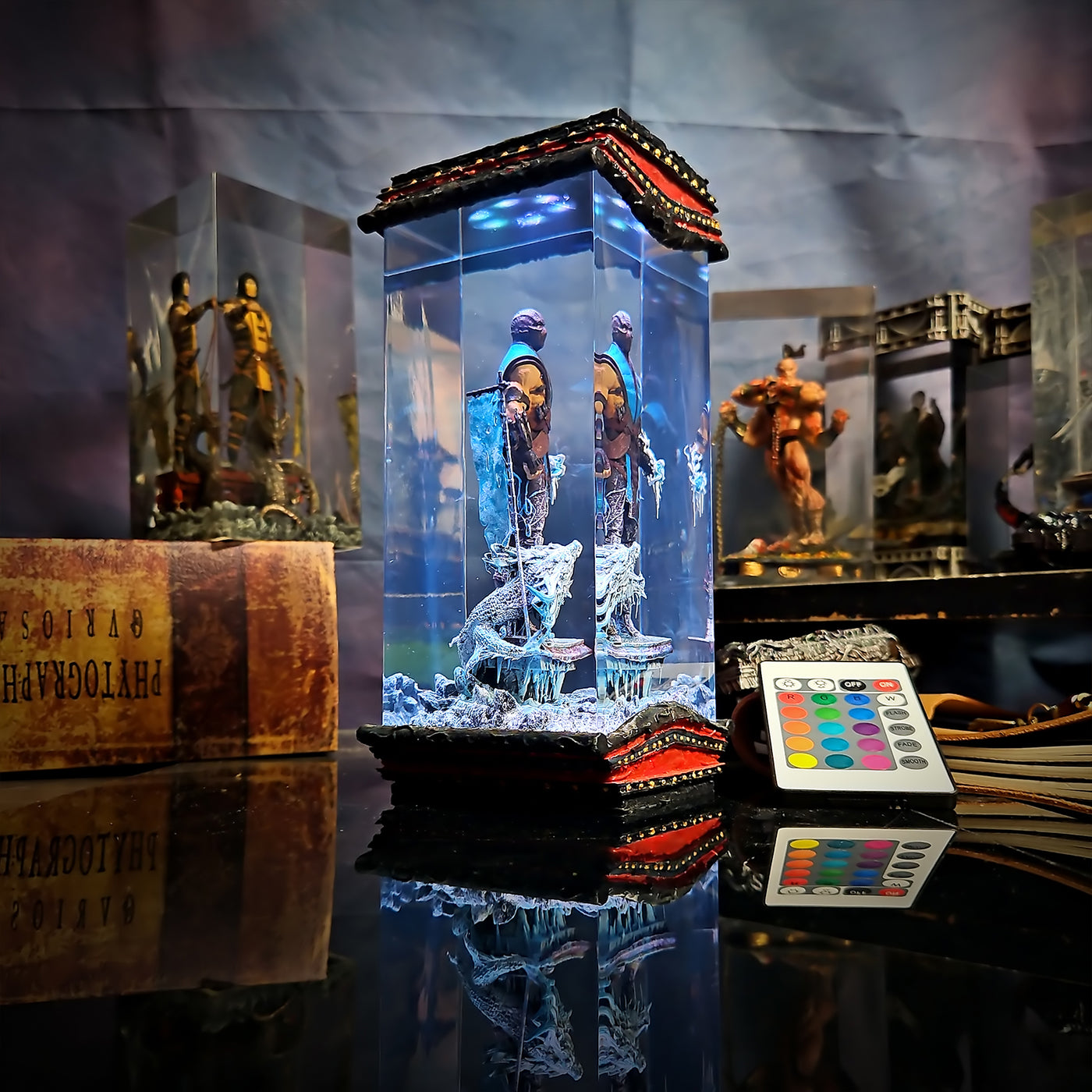 Mortal Kombat Sub-Zero Kuai Liang Epoxy Resin Lamp, Night Light, Wireless Lights