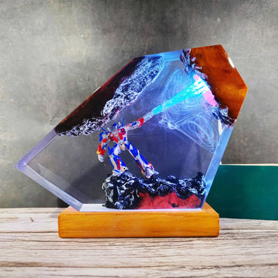 Transformer Optimus Prime Beam Attack Epoxy Resin Lamp, Night Light