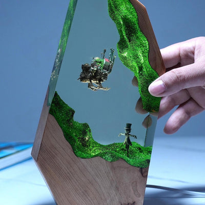 Howl's Moving Castle Epoxy Resin Lamp, Night Light