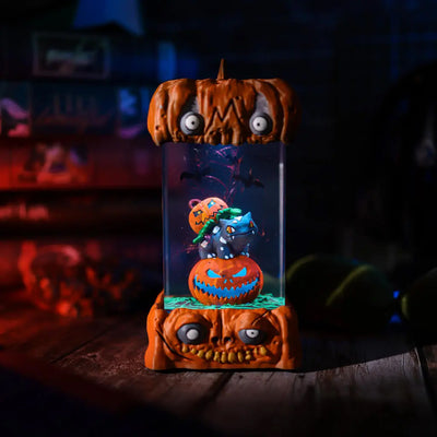 Halloween Spooky Pokemon Bulbasaur Pumpkin Epoxy Resin Lamp, Night Light, Wireless Lights