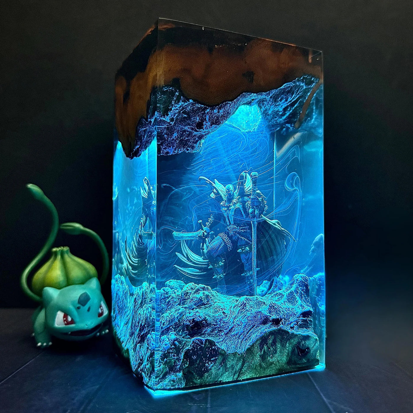 Comic Book Spawn Epoxy Resin Lamp, Night Light