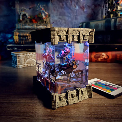League of Legends Arcane Vi Fight Scene Epoxy Resin Lamp, Night Light, Wireless Lights