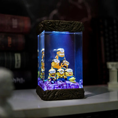 Minions Epoxy Resin Lamp, Night Light, Wireless Lights