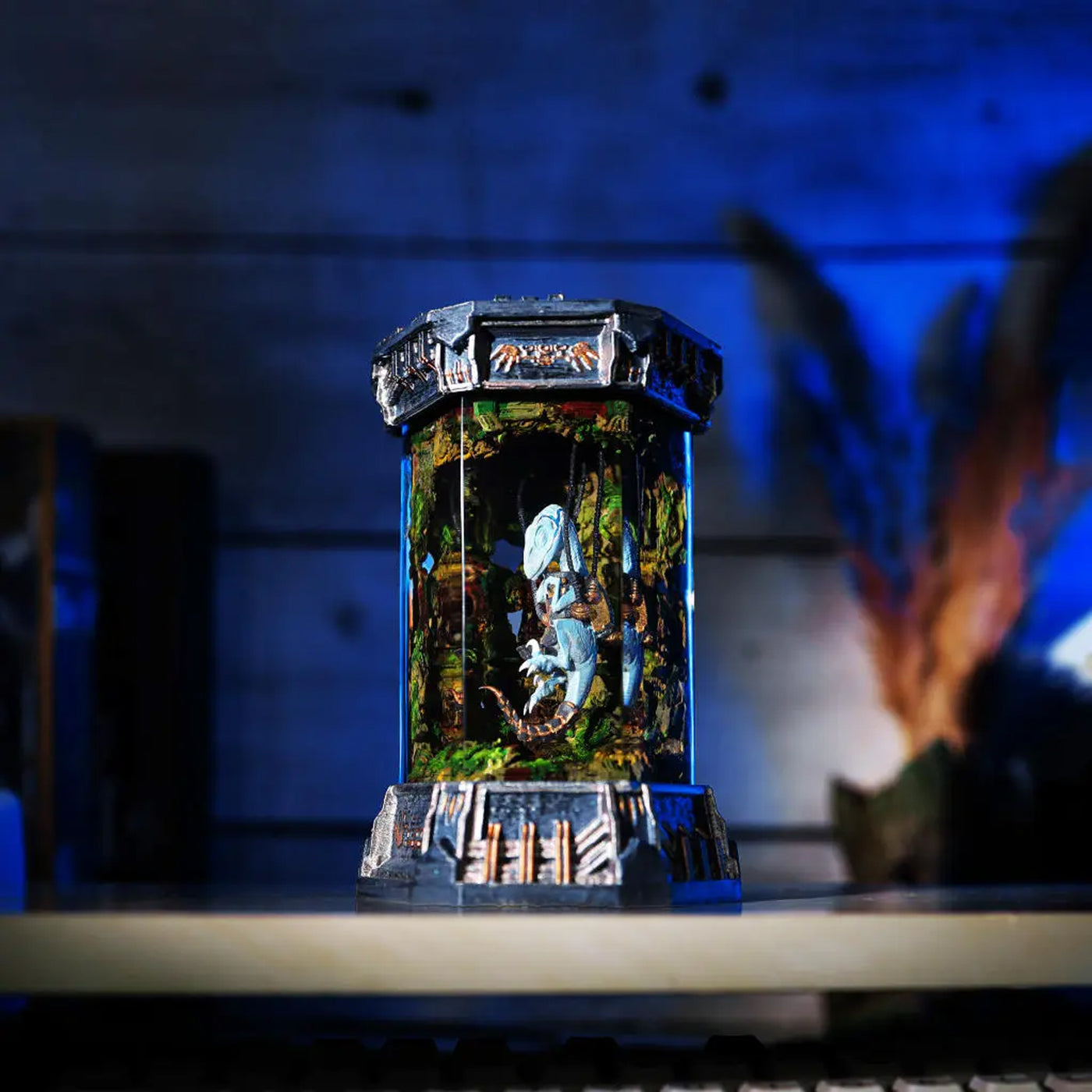 Raptor Dinosaur Healing Chamber Incubator Epoxy Resin Lamp, Night Light, Wireless Lights