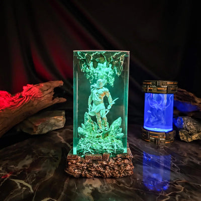 Mythology Zeus Diorama Epoxy Resin Lamp, Night Light, Wireless Lights