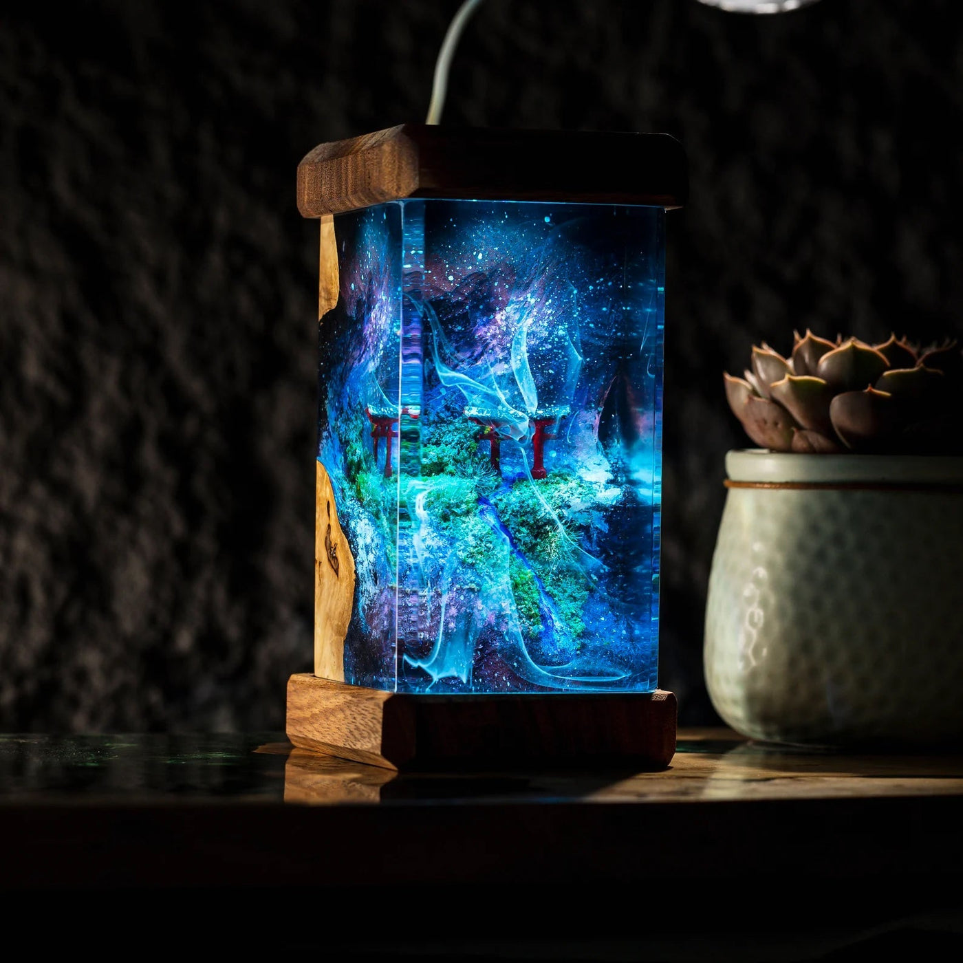 Torii Gate Epoxy Resin Lamp, Night Light