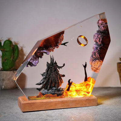 LOTR Lord Of Rings The One Ring Sauron Dark Lord Epoxy Resin Lamp, Night Light