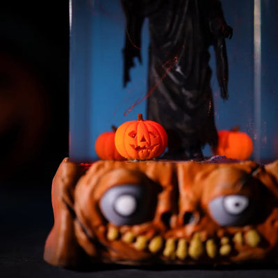 Halloween Horror Scream Ghostface Killer Pumpkin Epoxy Resin Lamp, Night Light, Wireless Lights