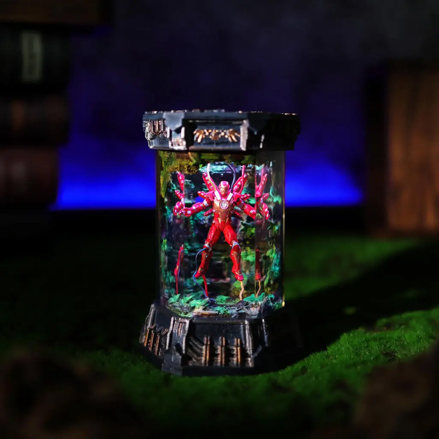 Marvel MCU Iron Man Healing Chamber Incubator Epoxy Resin Lamp, Night Light, Wireless Lights