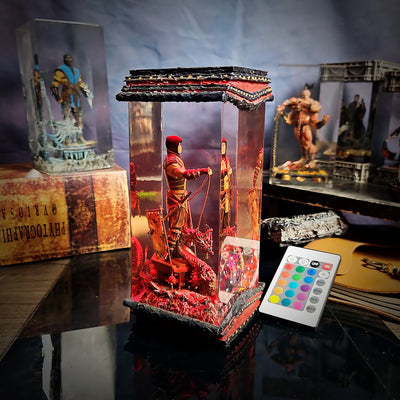 Mortal Kombat Scorpion Epoxy Resin Lamp, Night Light, Wireless Lights