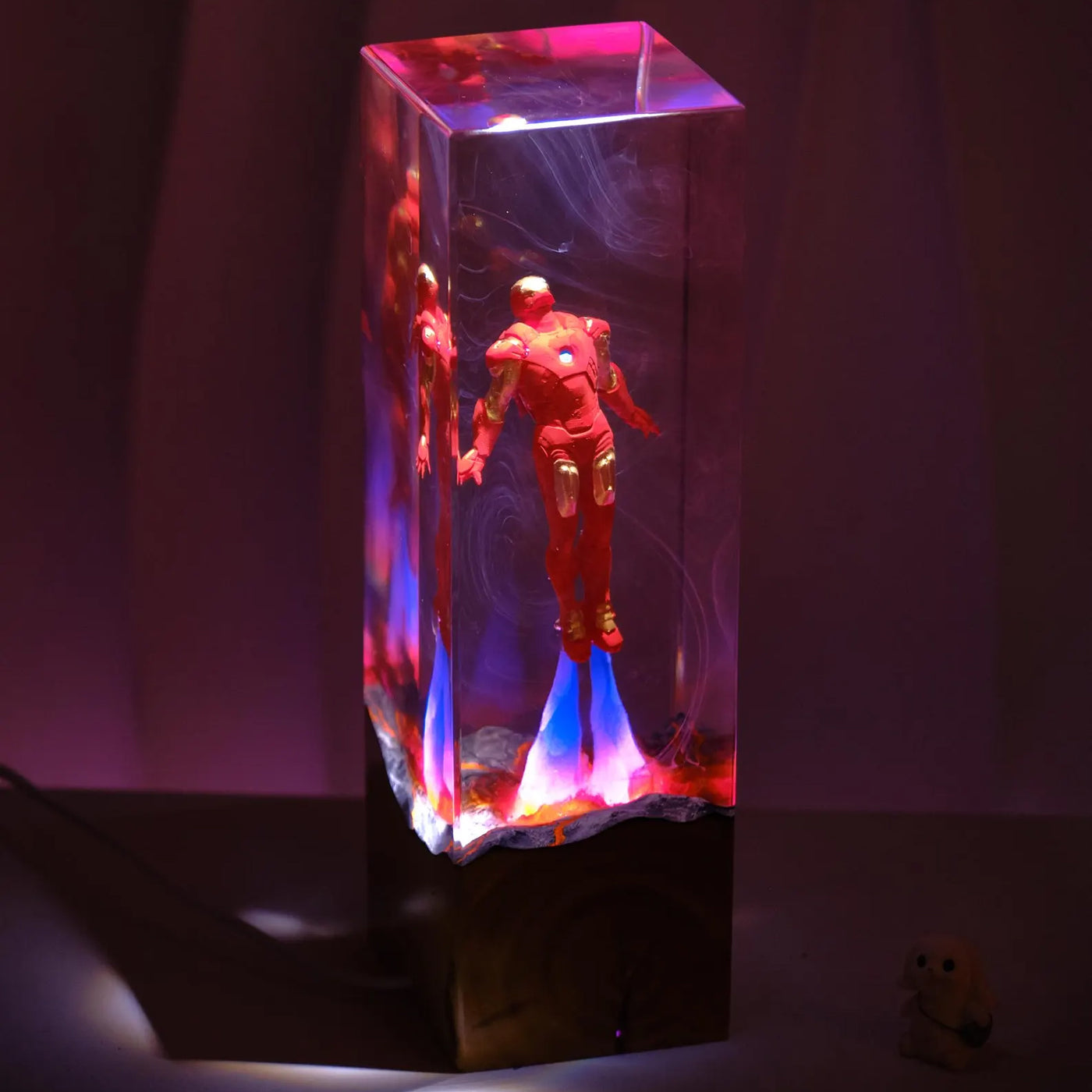 Marvel MCU Iron Man Flying Epoxy Resin Lamp, Night Light