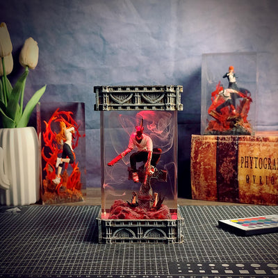 Chainsaw Man Denji Diorama Epoxy Resin Lamp, Night Light, Wireless Lights