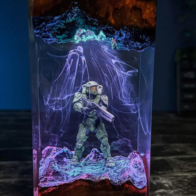 Halo Master Chief Epoxy Resin Lamp, Night Light