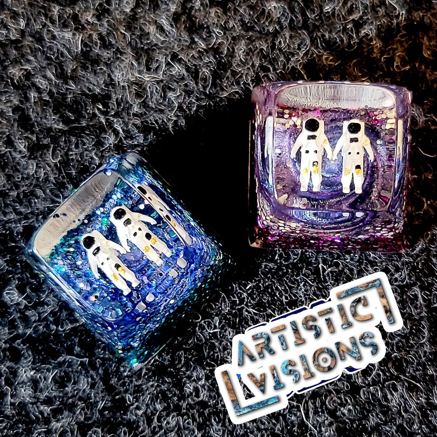 Universe Astronaut Artisan Keycaps Epoxy Resin