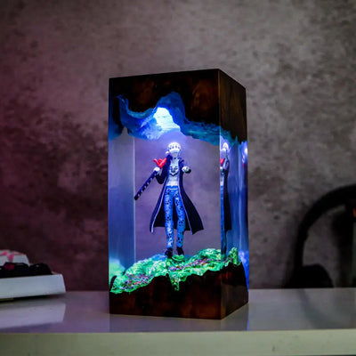 Trafalgar D. Water Law One Piece Epoxy Resin Lamp, Night Light