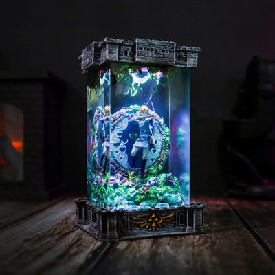 Zelda Link Archer Amiibo Diorama Epoxy Resin Lamp, Night Light, Wireless Lights