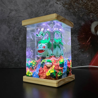 Pokemon Bulbasaur Epoxy Resin Lamp, Night Light