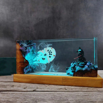 Star Wars Darth Vader Millennium Falcon Epoxy Resin Lamp, Night Light
