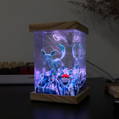 Pokemon Glaceon Epoxy Resin Lamp, Night Light