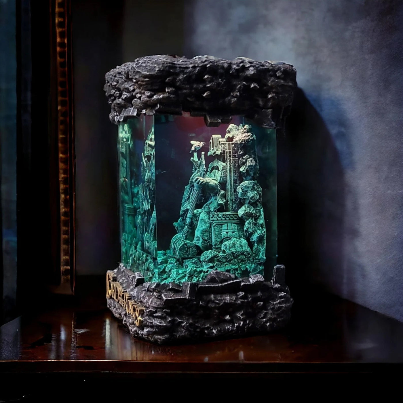 LOTR Lord Of Rings Dwarf King on Throne Diorama Epoxy Resin Lamp, Night Light, Wireless Lights