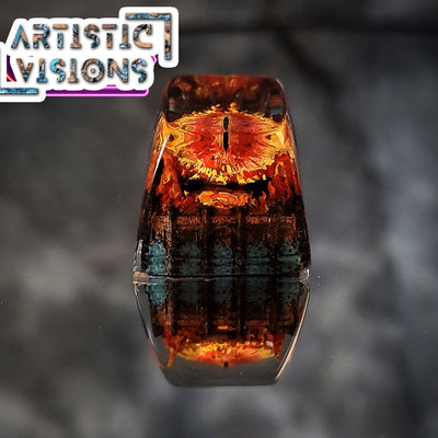 LOTR Lord Of Rings Eye of Sauron Dark Lord Artisan Keycaps Epoxy Resin