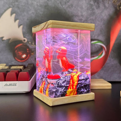 Pokemon Charmander Epoxy Resin Lamp, Night Light