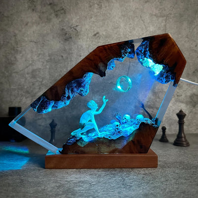 LOTR Lord Of Rings Smeagol Gollum The One Ring Epoxy Resin Lamp, Night Light