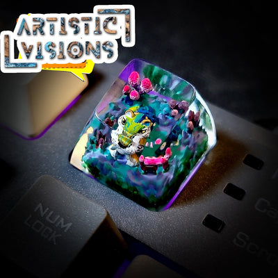 The Croods Chunky Artisan Keycaps Epoxy Resin