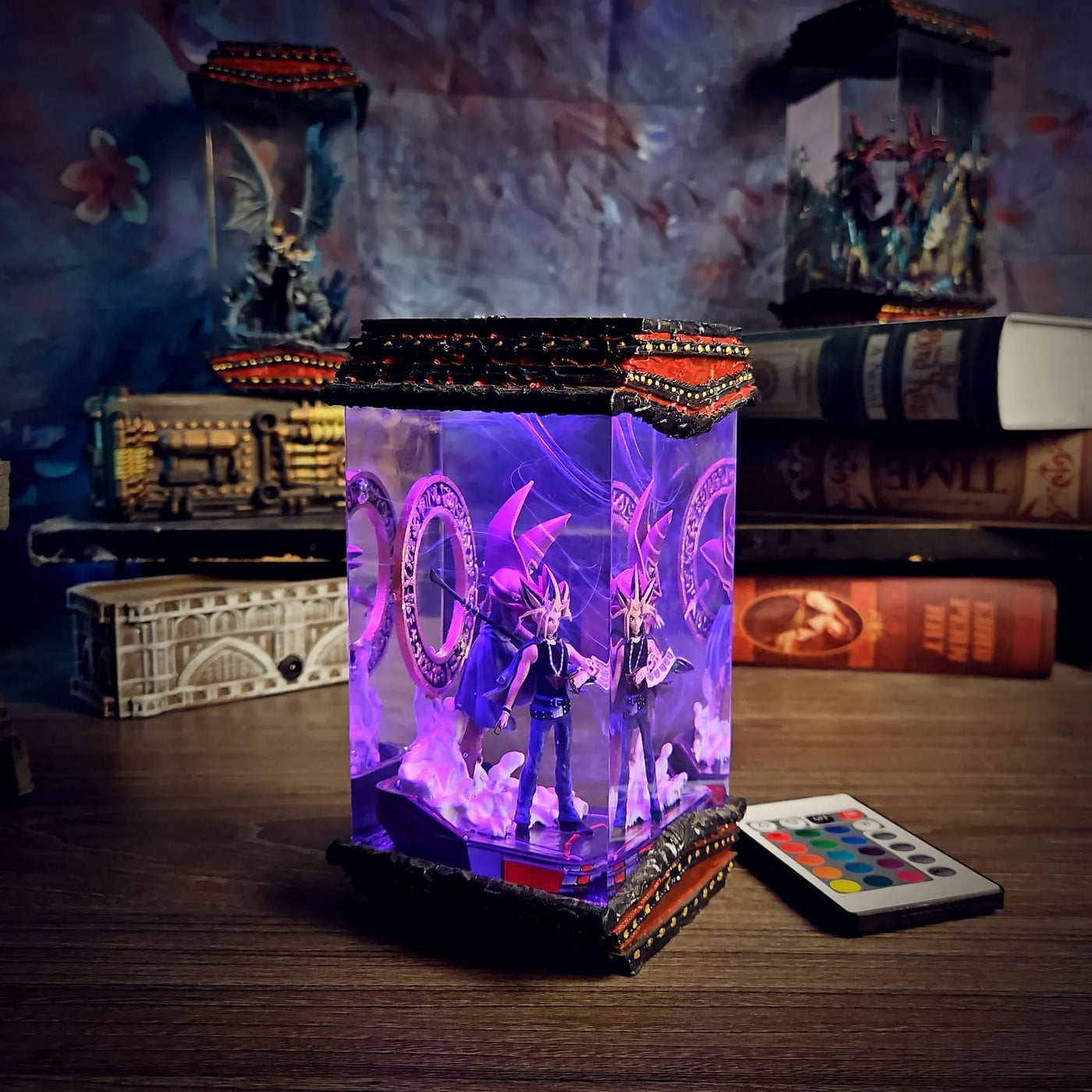 Yu Gi Oh Yugi Mutou Dark Magician Epoxy Resin Lamp, Night Light, Wireless Lights