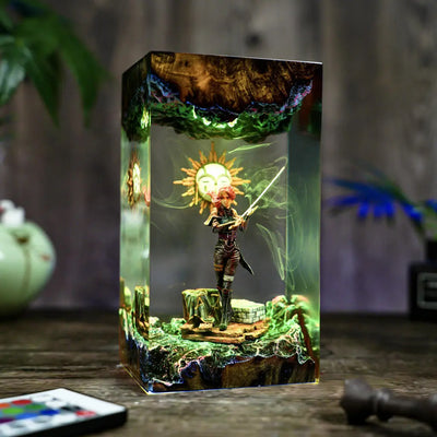 Maelle Clair Obscur Epoxy Resin Lamp, Night Light