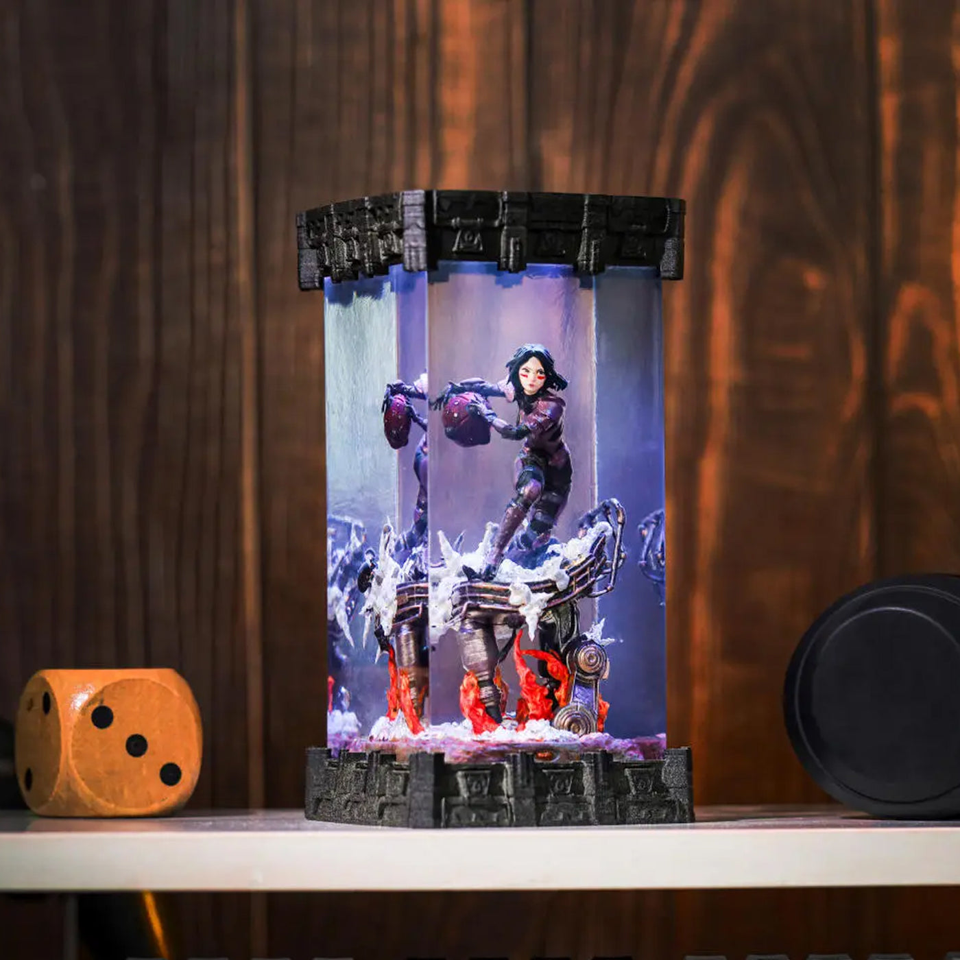 Alita Battle Angel Epoxy Resin Lamp, Night Light, Wireless Lights